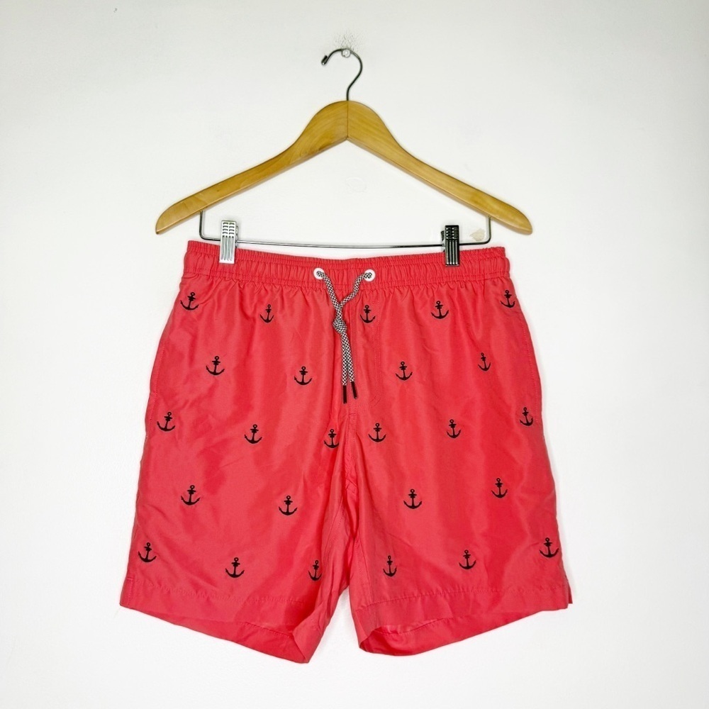 MAAMGIC Men’s Anchor Print Swim Trunks Size Small NWT